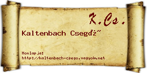 Kaltenbach Csegő névjegykártya